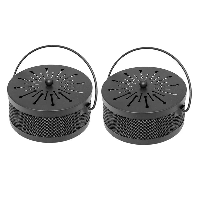 

Big Deal 2Pack Black Mosquito Coil Holder Incense Coil Burner Indoor Outdoor Mosquito Repellent Coil Holder Incense Burner Holde