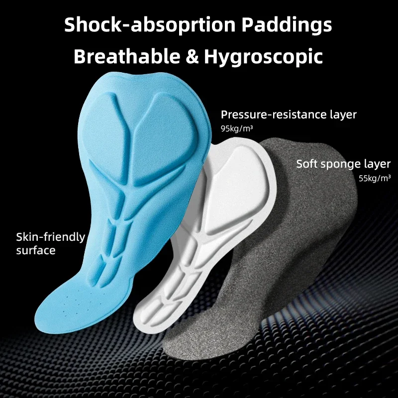 Велосипедные шорты ROCKBROS мужские дышащие сетчатые с 3D вставками противоударные