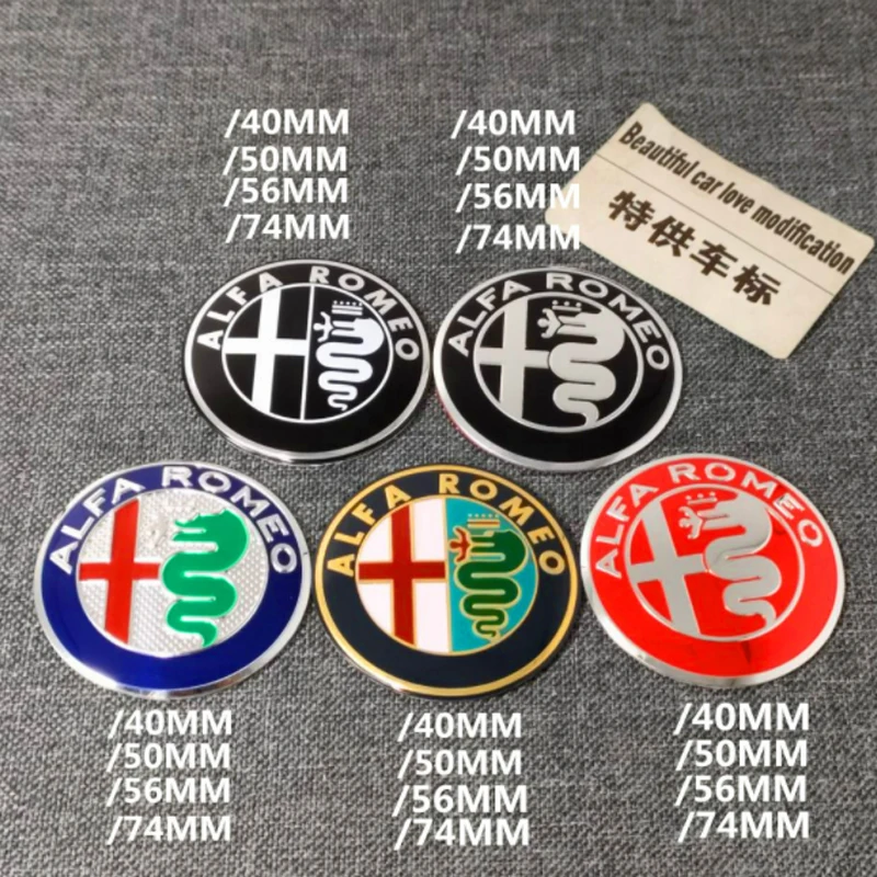 

4pcs 56mm 50mm 40mm Alfa Romeo Car Wheel Hub Center Caps Dust-Proof Sticker Rim Cover Badge Logo Emblem Auto Exterior Accessorie