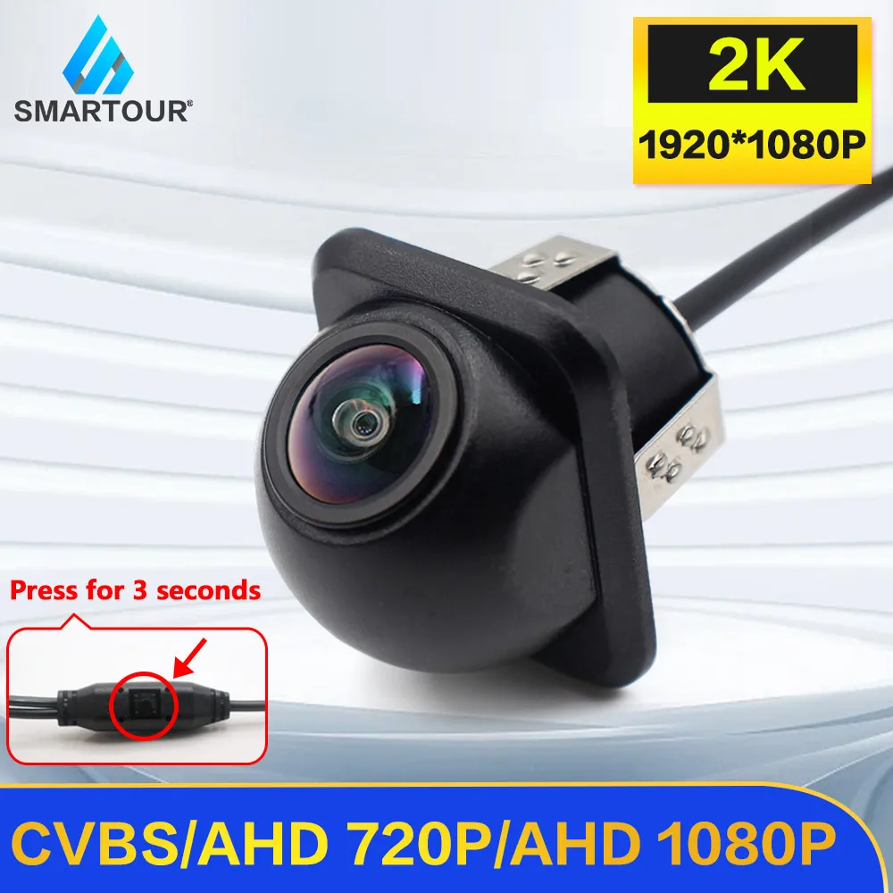 

Smartour Fisheye Lens 2K 1920x1080P Car Rear View Camera Full HD 180 Degree Night Vision Reverse AHD CCD Vehicle Parking Camera