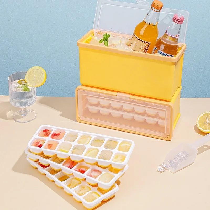 1 Шт. 3-уровневый Креативный Поднос Для Льда С Крышкой