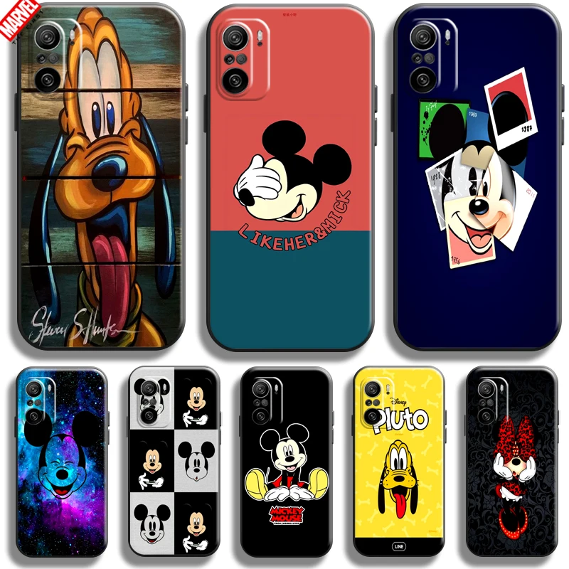 

Piuto Mickey Minnie Mouse For Xiaomi Redmi K40 K40 Pro K40 Gaming Phone Case Coque Soft Funda Silicone Cover Black