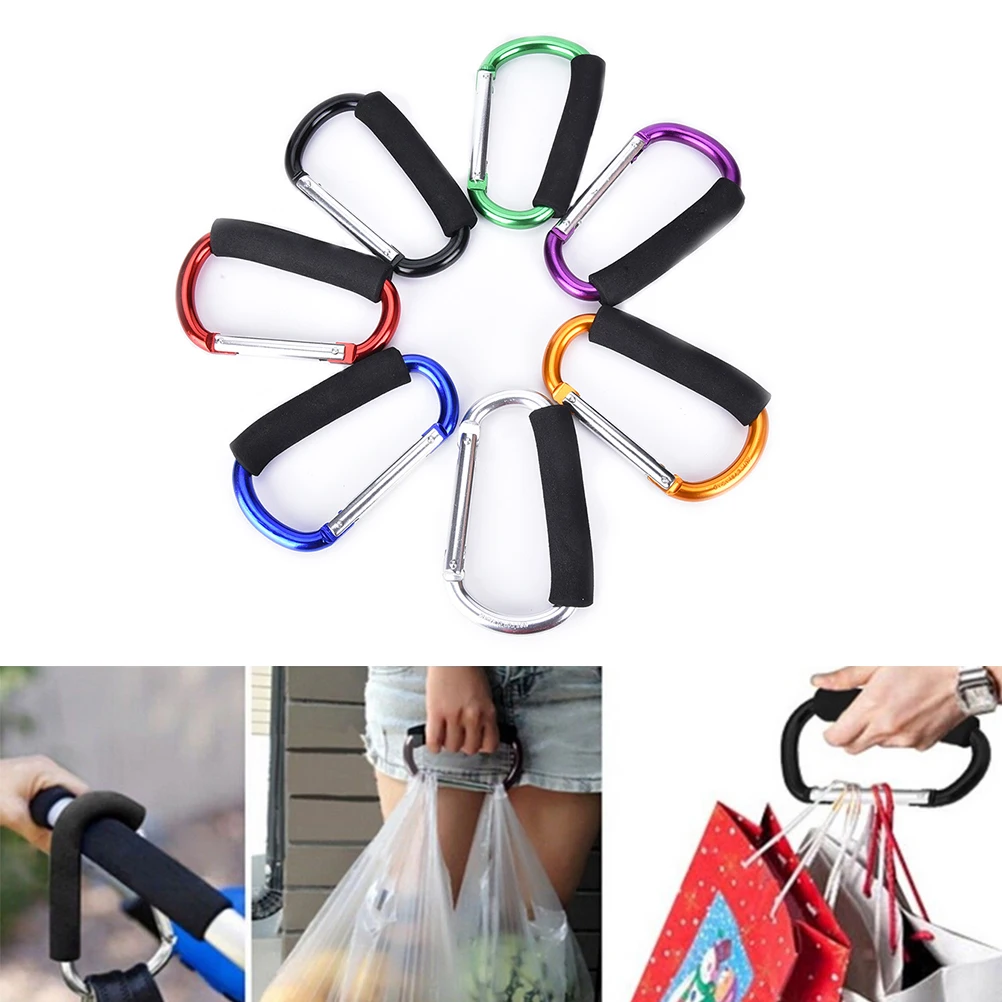 

1PC New Outdoor Multi-function EDC Tool Aluminum Climbing Carabiner Hook Gear Multi Tool Buckle Rock Lock With Sponge