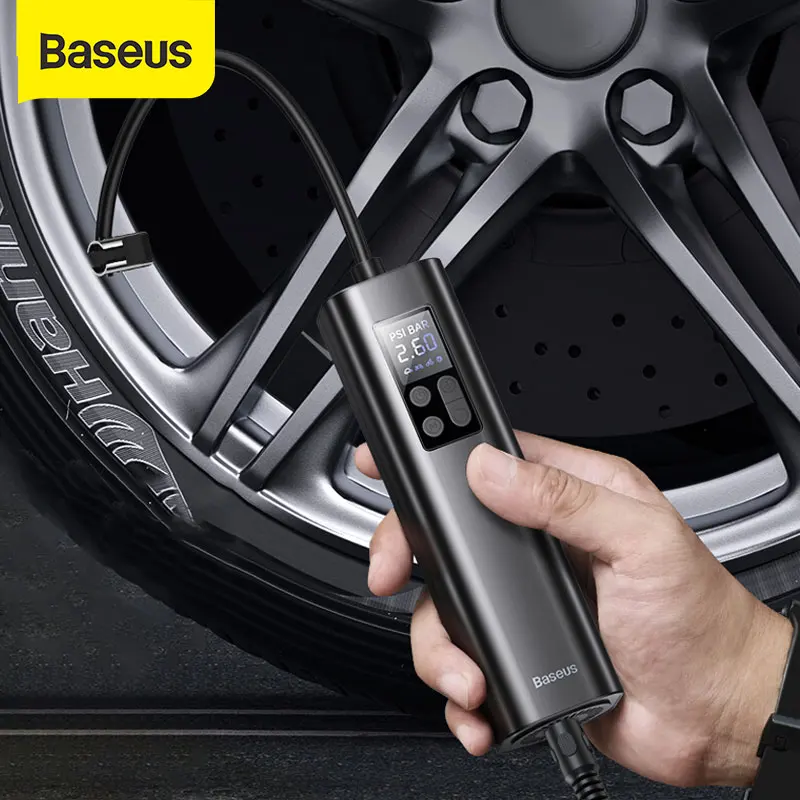 

Автомобильный насос Baseus, портативный воздушный компрессор для электрического мотоцикла, велосипеда, автомобиля, компрессоры с цифровым ди...