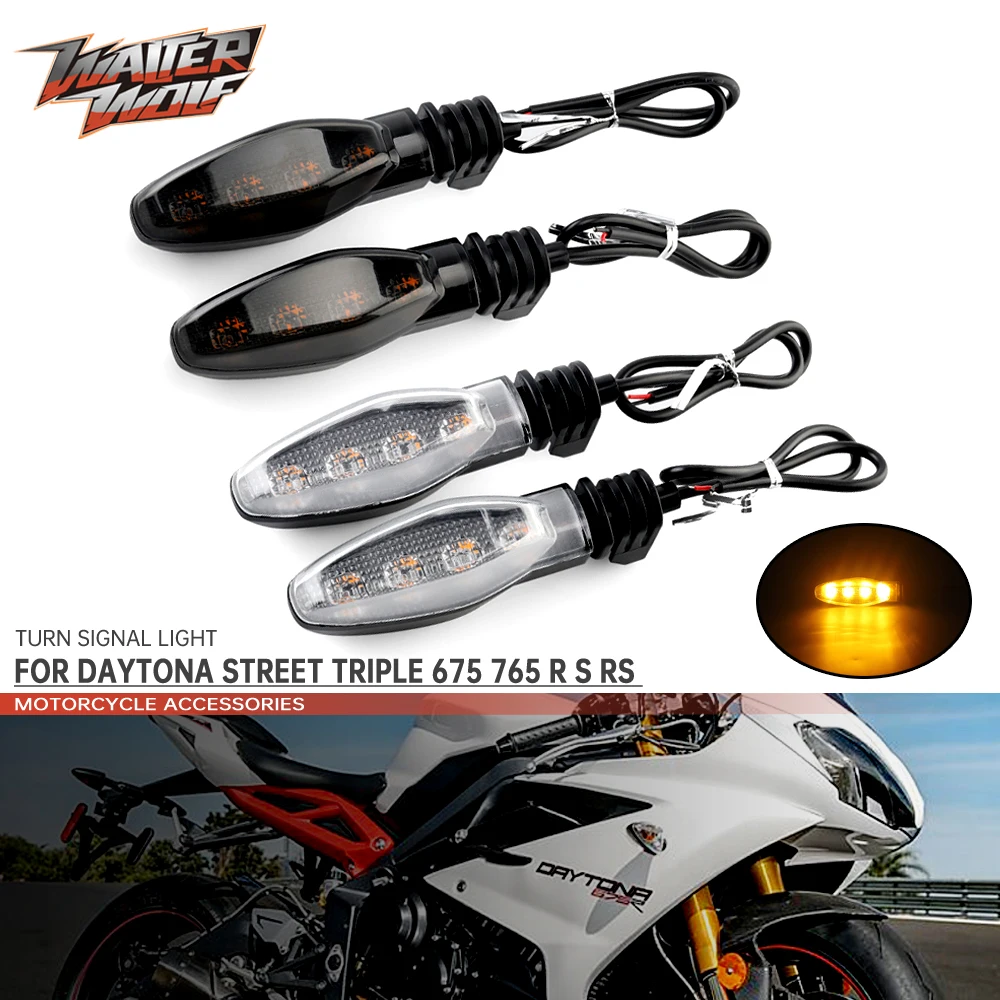

Turn Signal Light For Daytona Street Triple 765 675 R S RS 675R 765S 765R 765RS Front Rear Motorcycle Accessories Indicator Lamp