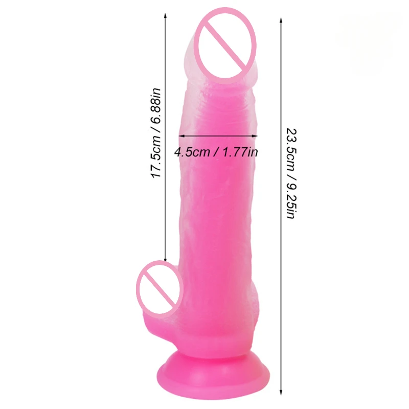 Ложный силиконовый пенис Nightglow Анальная пробка искусственный женский анальный