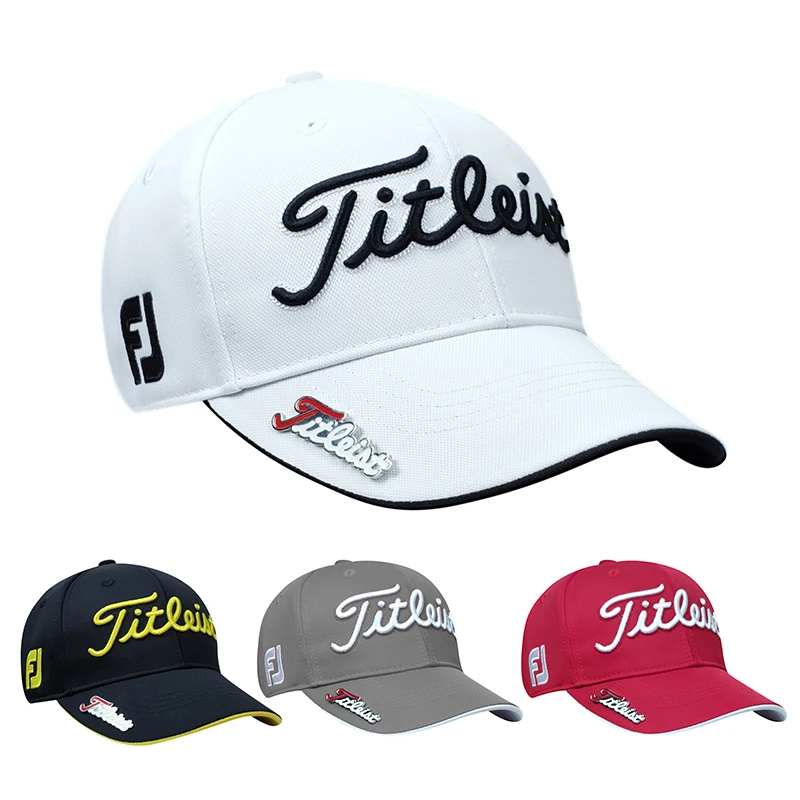 

Новинка 2022, Кепка для гольфа, шапка для гольфа с вышивкой Titleist, Солнцезащитная дышащая шапка унисекс с магнитной металлической шапкой с букв...