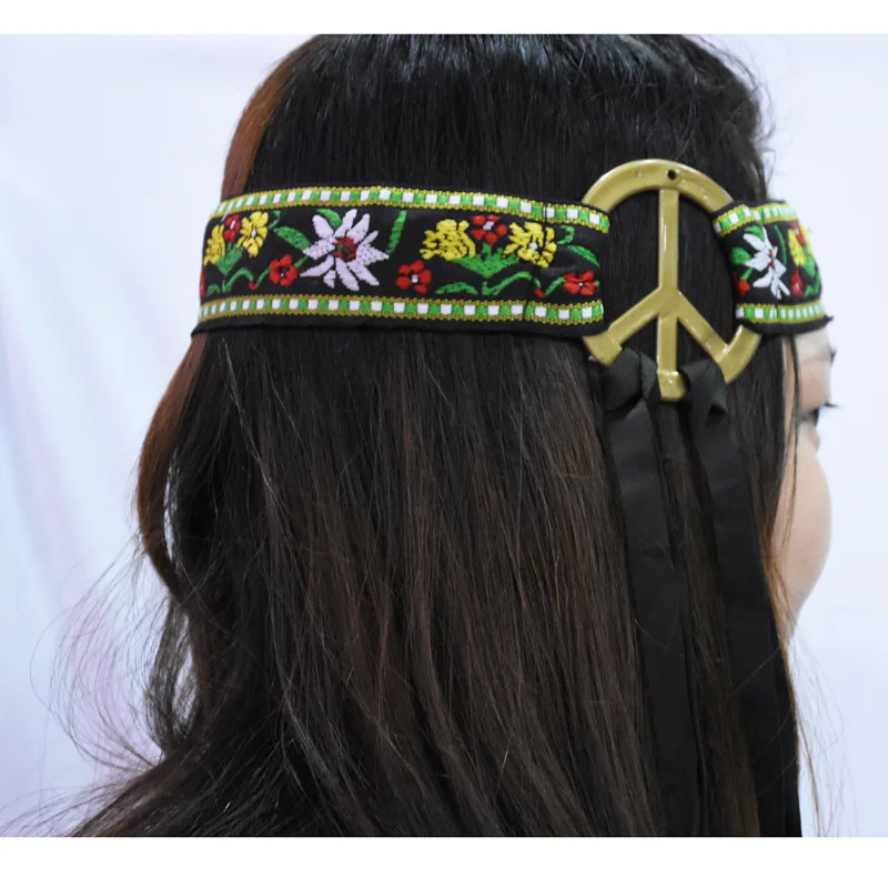 

Женский шарф для волос с вышивкой в виде цветов