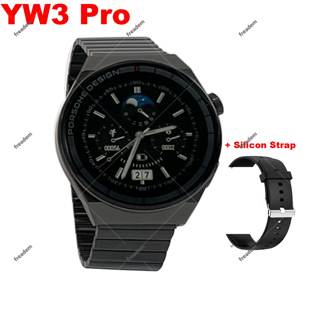 

Роскошные Смарт-часы для мужчин YW3 Pro AMOLED BT звонки Беспроводная зарядка пользовательский циферблат IP68 Водонепроницаемые спортивные деловые...