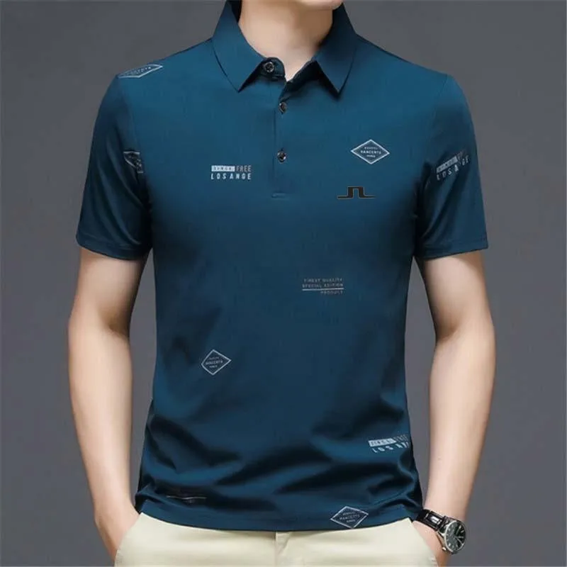 Men's business golf wear summer sports simple men's short-sleeved T-shirt casual fashion outdoor golf breathable polo shirt