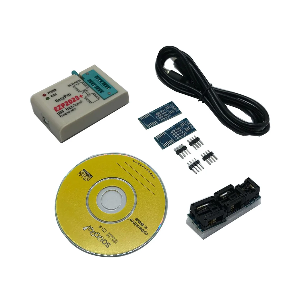 Фото EZP 2023 + высокоскоростной 64bit Новый EZP2023 USB SPI программатор 24 25 93 95EEPROM 25 Flash Bios Чип EZP2023 15 адаптер №3