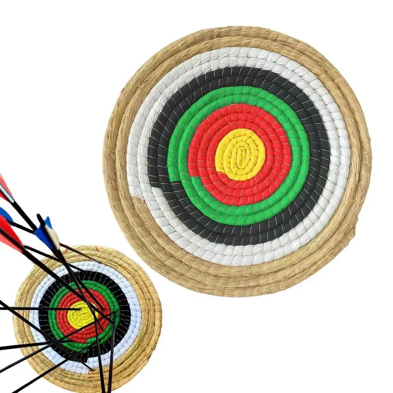 

Соломенная мишень 50 см/19,7 дюймов, круглые однослойные целевые аксессуары, практическая мишень для задних дворов, патио-парков