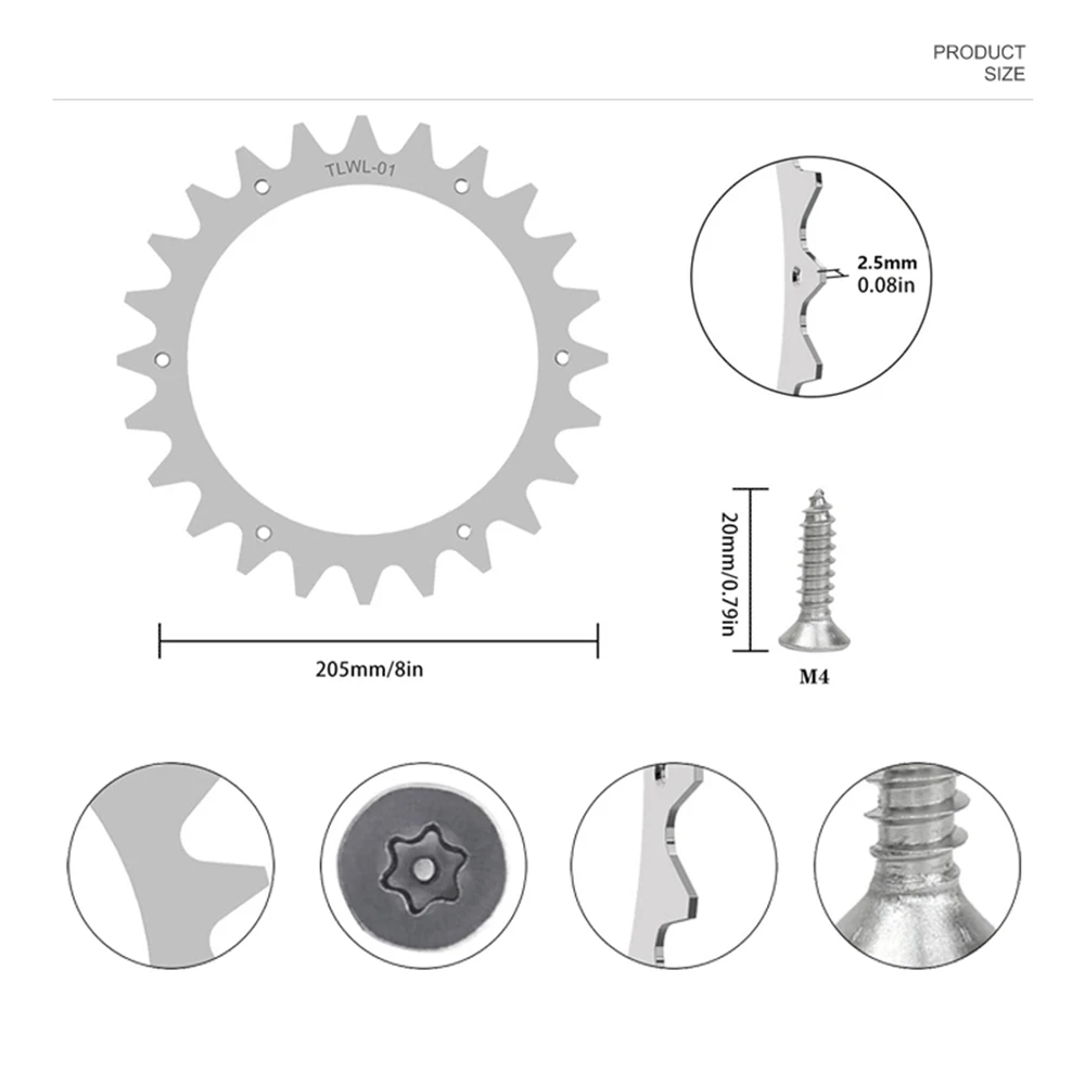 Аксессуары для тяговых колес из нержавеющей стали Worx Landroid