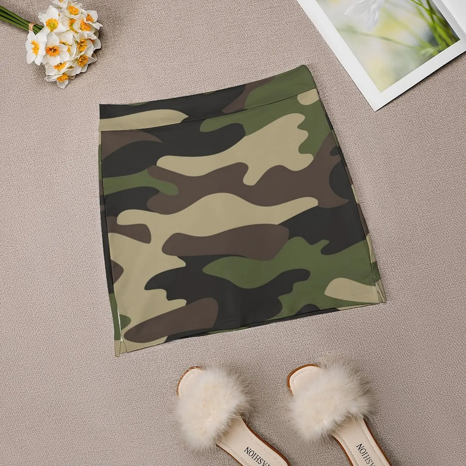 Зеленая камуфляжная мини-юбка элегантные вечерние платья для женщин 2024 юбка