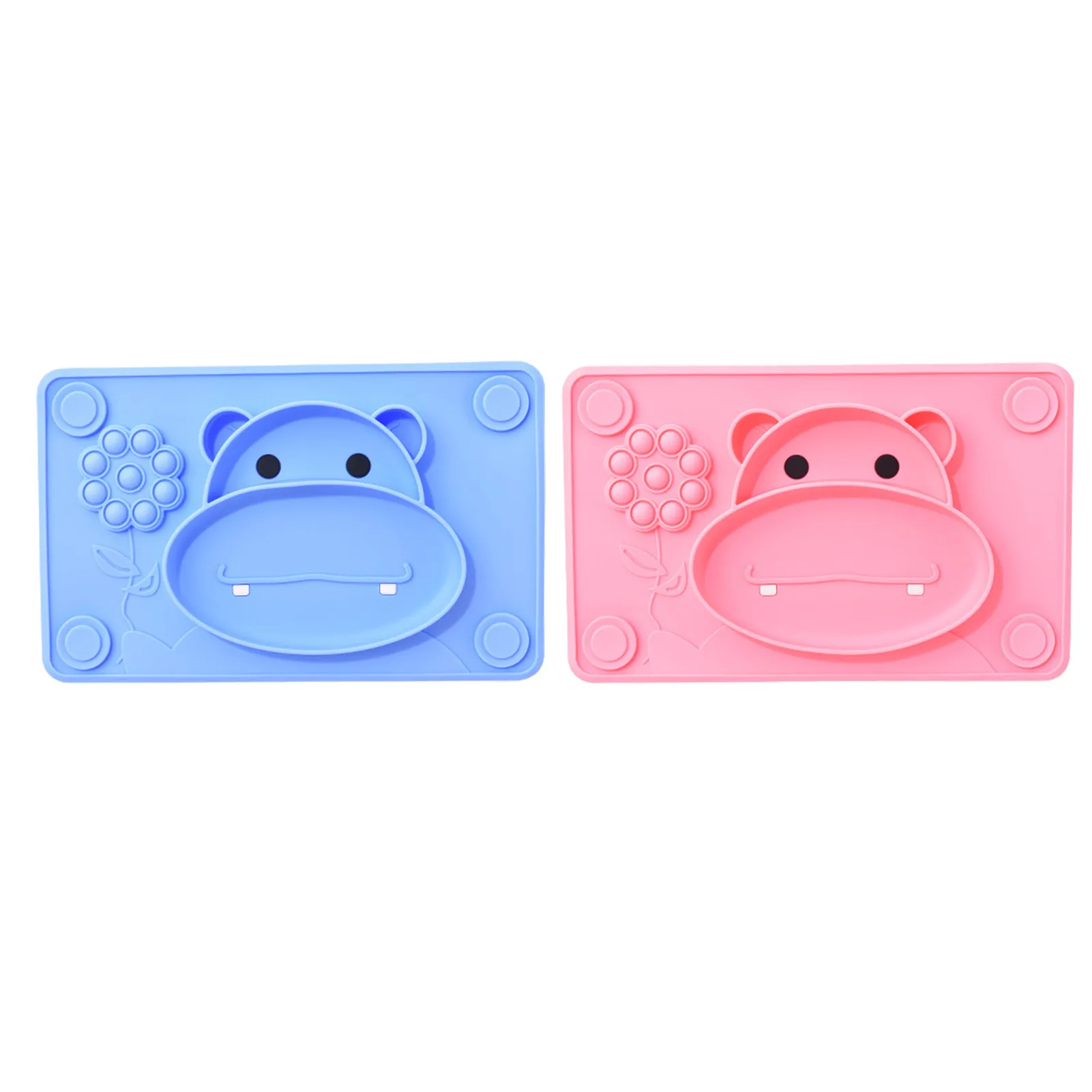 

Suction Plates For Babies & Toddlers Plates Stay Put With Suction Feature Divided Design Silicone Plate Dinner Plate With