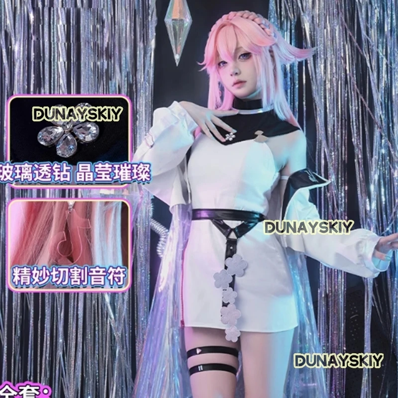 Музыка Яэ Мико Косплей Костюм Игра Genshin Impact Совместные Кожа Ролевая Одежда Парик