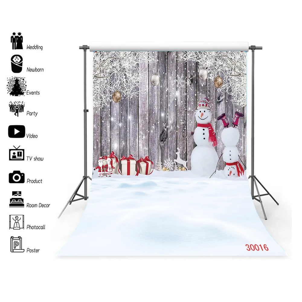 

SHUOZHIKE Christmas Tree Photography Backdrop Snow Gift Party Decor Kids Banner Background Holiday Photo Studio Prop DNS-13