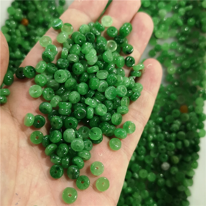 

6mm Green Jades Abacus Beads For Jewelry Making Diy Necklace Earring Bracelet Charm Myanmar Jadeite Rondelle Bead Diy Accessorie
