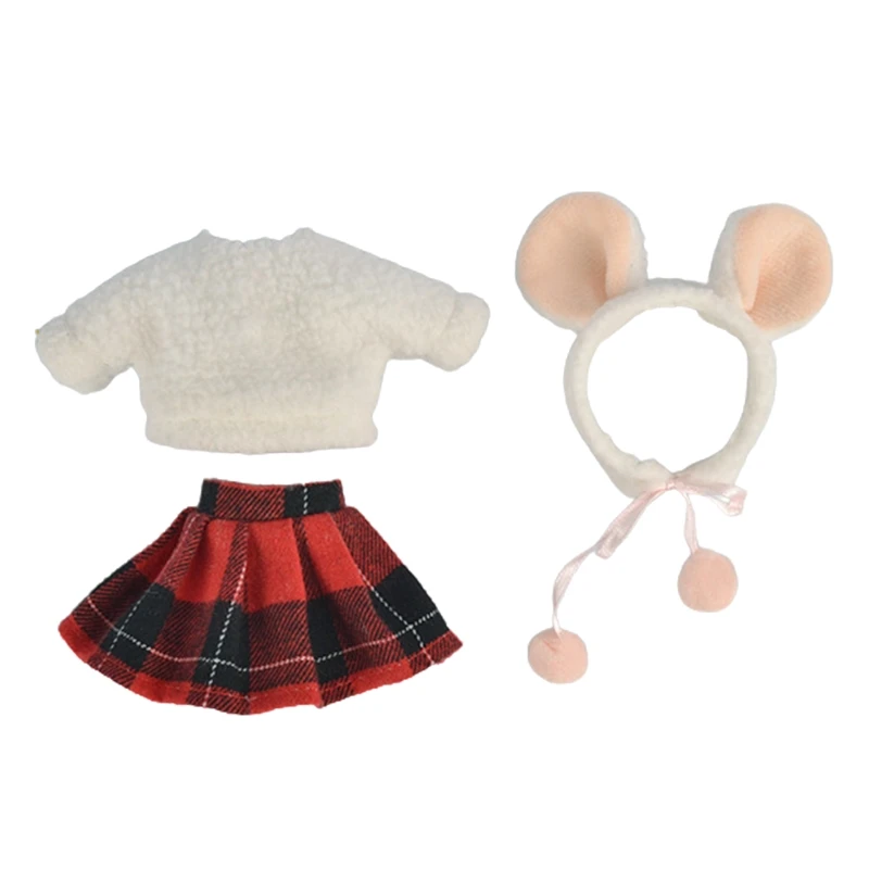 Рождественская Одежда для куклы 16 см наряд юбка костюм кукла костюмы кукол