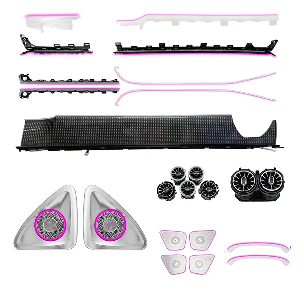 Обновление iCarsin 64 цвета светодиодное освещение салона автомобиля для Mercedes Benz A-Class