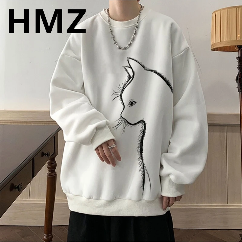 Рисунок 3 - HMZ 2023 осенние мужские модные кофты с принтом кошки