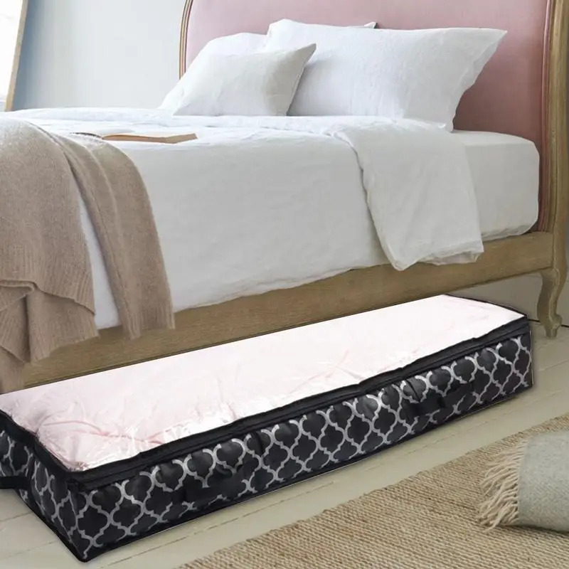 

Foldable Underbed Bags Blankets Clothes Comforters Storage Bag Breathable Zippered Organizer Folding Under Bed Storage