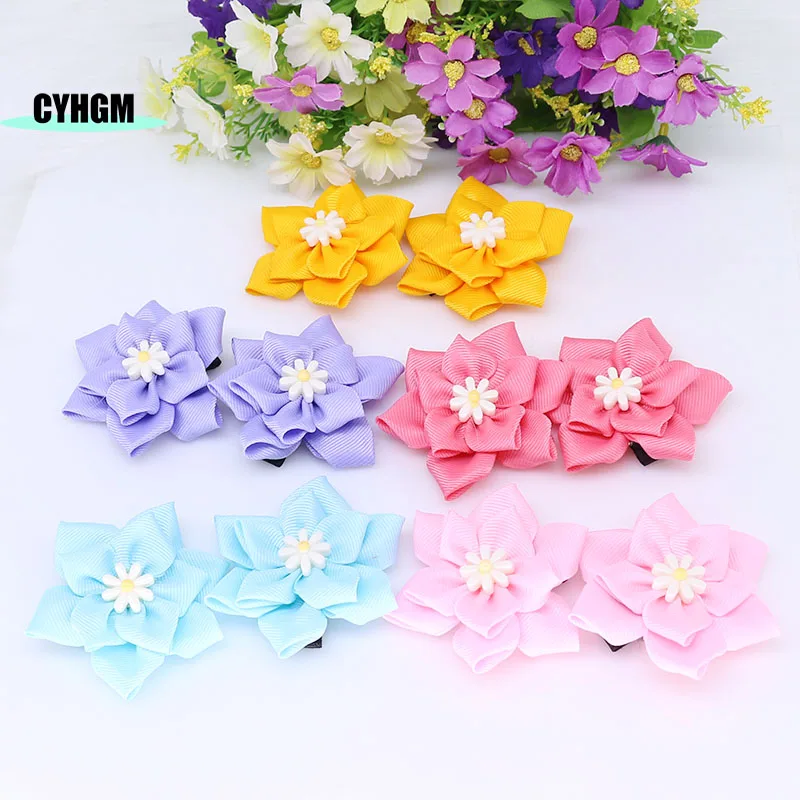 

wholesale new handmade ribbon hair clips for girls hairpins Fashion Barrettes Women's Hair Accessories B01-1