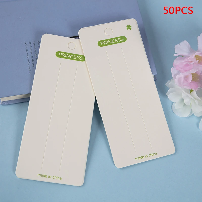 

50pcs Paper Display Cards For Hairpin Cardboard Package Hair Clips Craft Hang Tag Card Hanging Holes Jewelry Packaging