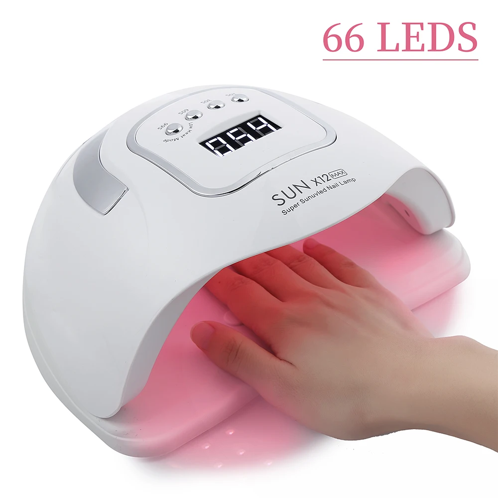 

Лампа УФ/LED для сушки ногтей, 66 светодиодов, с умным датчиком
