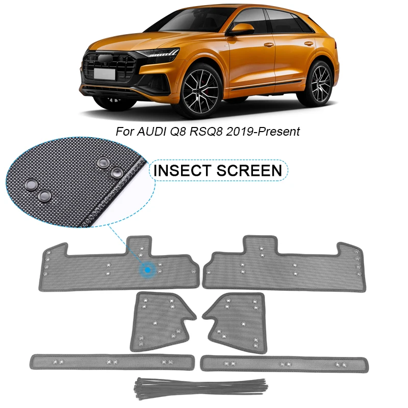 4 шт. автомобильные насекомые сетчатые фильтры для воздухозаборника Audi Q8 RSQ8 2019-2025