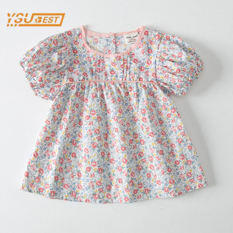 

Новинка 2022, милая рубашка с коротким рукавом для маленьких девочек, рубашка для девочек, летняя рубашка для маленьких девочек, детская одежд...