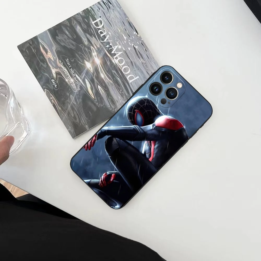 Чехол для телефона S-Spider-M-Man iphone 15 14 13 12 11 Mini Pro Max Plus Противоударная задняя крышка
