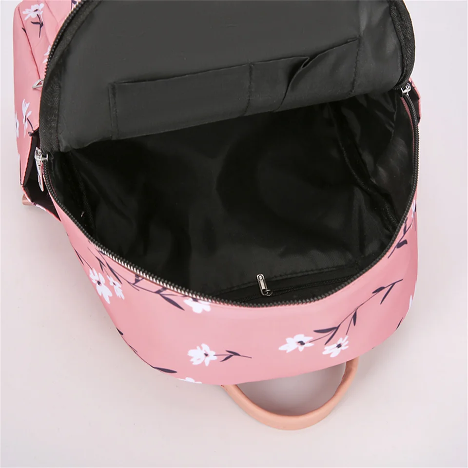 Women Waterproof Nylon Backpack High-capacity Leisure Backpack Lightweight Shoulder Bag School Multipurpose Backpack