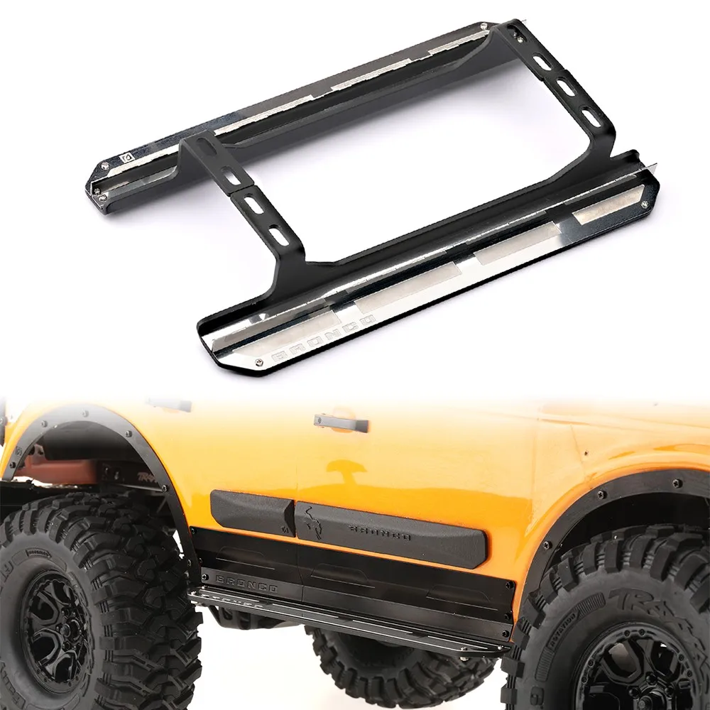 

Metal Pedal Side Steps With Cleat 1/10 Trx4 Bronco 2021 Aluminum Nurf Bar Anti-slip 1:10 TRAXAS Trx-4 Rc Crawler Cars Upgrades