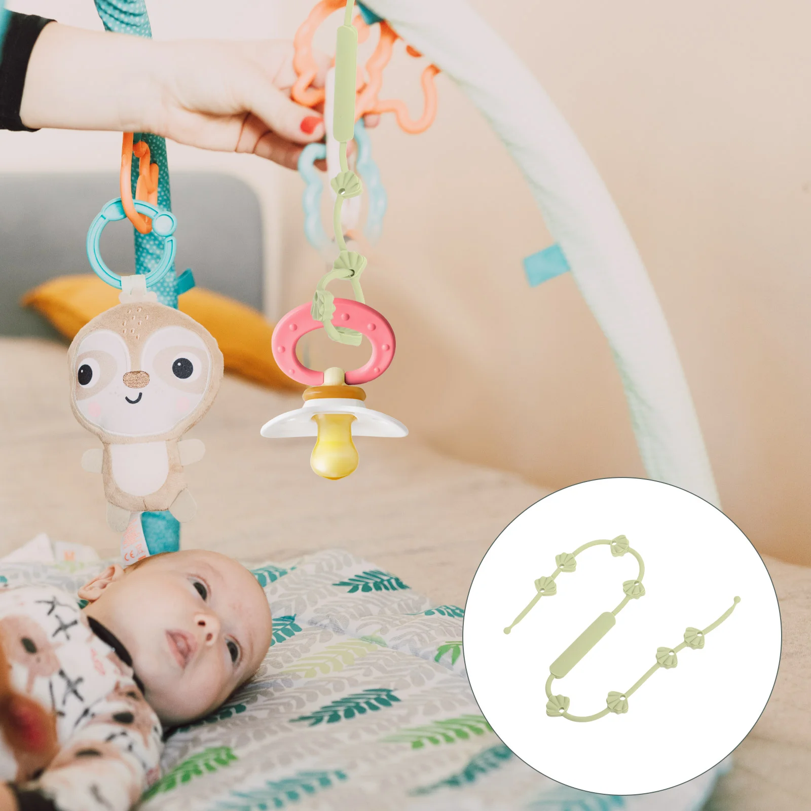 

Baby Bottle Lanyard Silicone Pacifier Strap Stroller Toys Holder Silica Gel Straps