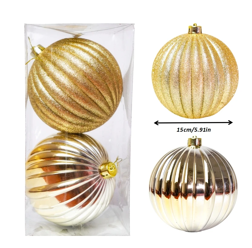 Рождественские шары красные пластиковые 15 см