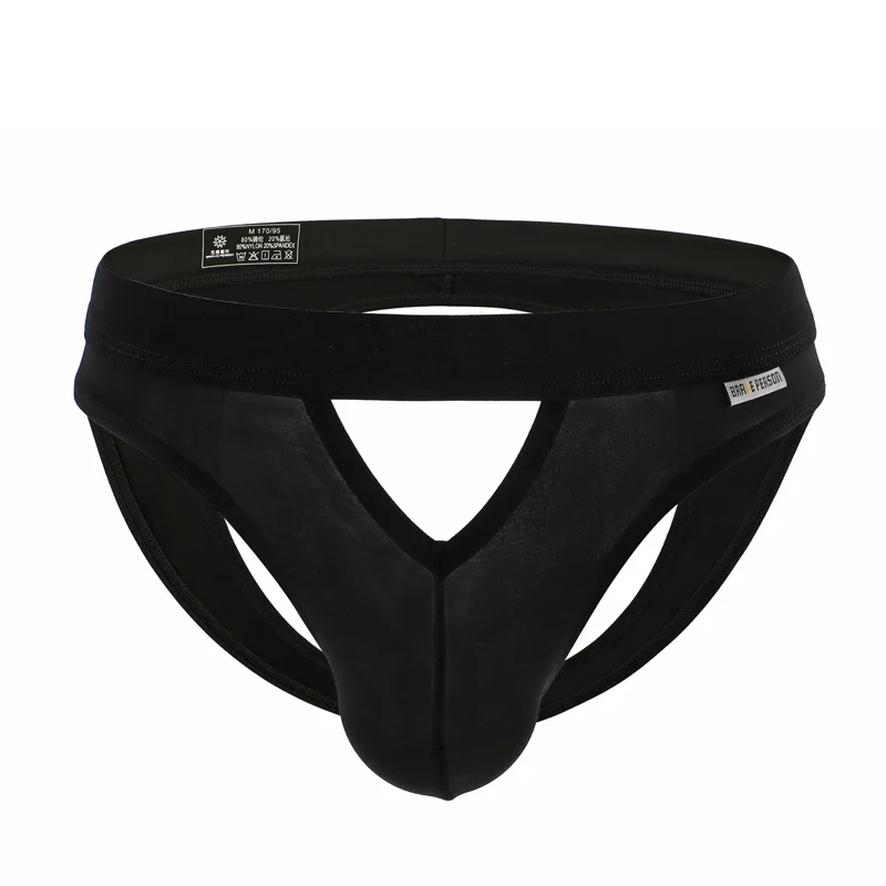 

Ice silk low waist sexy breathable thong men sexy and comfortable GAY back empty U convex underwear T pants
