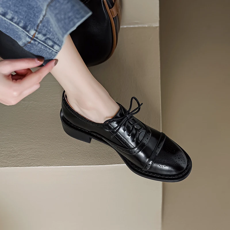 Новинка 2023 весенние женские туфли-лодочки из натуральной кожи модель 22-26 5 см