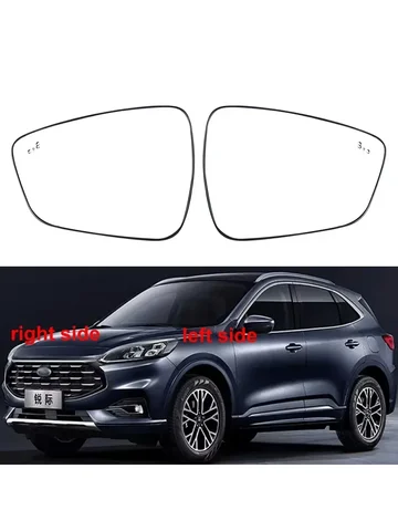 Для Ford Escape 2020 2021 2022 2023 2024 автомобильные линзы для зеркал заднего вида, боковые светоотражающие стеклянные линзы с подогревом, слепой пятно