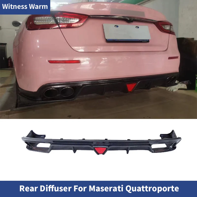 

Задний диффузор из углеродного волокна, спойлер для бампера с светильник кой для Maserati Quattroporte 2018-2021, модификация автомобиля