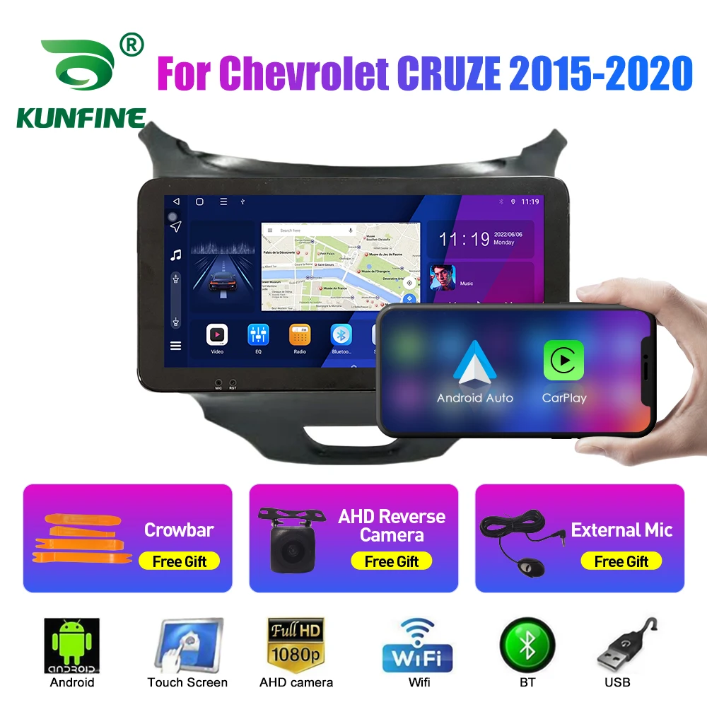 

Автомобильный радиоприемник 10,33 дюйма для Chevrolet CRUZE 2015-18 2Din Android Восьмиядерный автомобильный стерео DVD GPS-навигатор плеер QLED экран Carplay