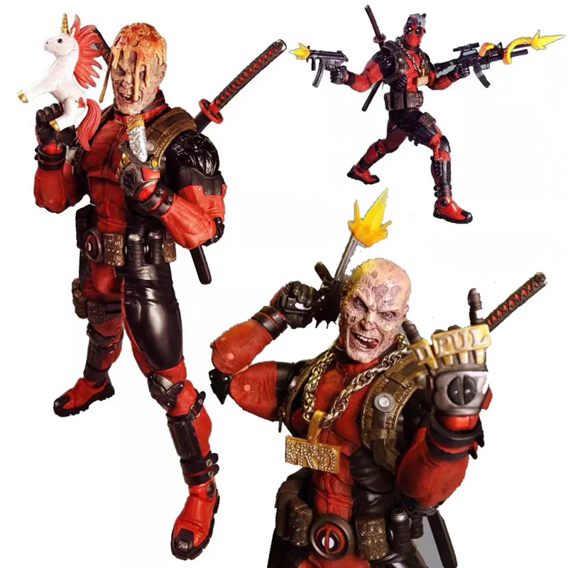 

Disney Marvel Deadpool Figure X-Men 20cm Deadpool 2 Action Figures Model Toys Joint Movable Horror Doll Christmas Present