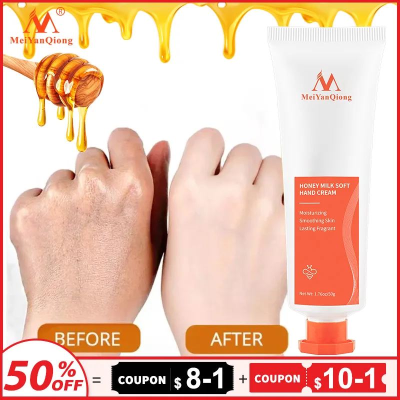 Honey Milk Soft Hand Cream Lotions Serum Repair Nourishing Hand Skin Care Anti Chapping Anti Aging Moisturizing Whitening Cream