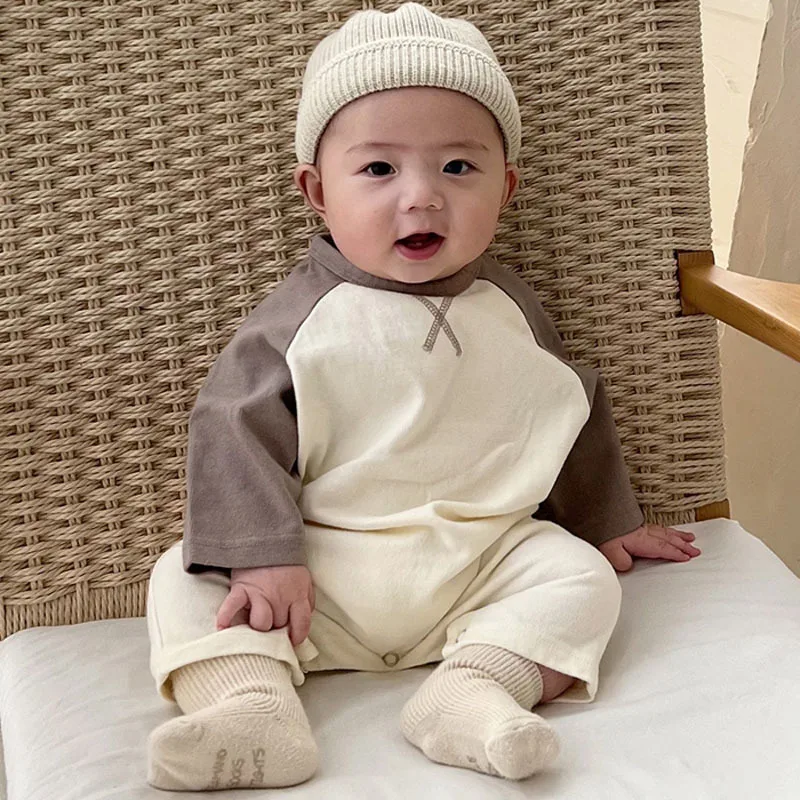 Comfortable Infant Cotton Romper Baby Boy Loose Casual Jumpsuit Newborn Long Sleeve Romper Toddler Girl Sleep Clothes
