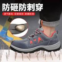 protective footwear breathable anti smashing and anti penetration insulated safety shoes comfortable wear resistant mens shoes