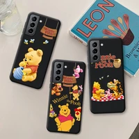 cute winnie the pooh phone case for samsung galaxy s21 ultra s20 fe m11 s8 s9 plus s10 5g lite 2020 silicone soft cover