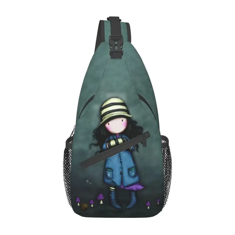 

Fantasy Girl Santoro Gorjuss Crossbody Sling Backpack Men Custom Cartoon Shoulder Chest Bag for Cycling Camping Daypack