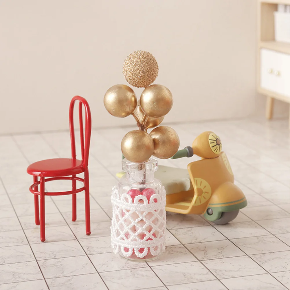 

2 Pcs Plant House Potted Indoor Plants Miniature Flowers Glass Bottle Decoration