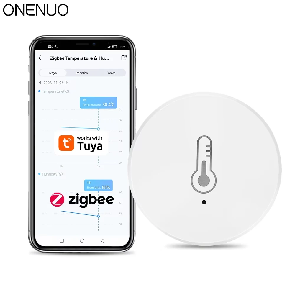 

Датчик температуры и влажности Tuya TH03Z