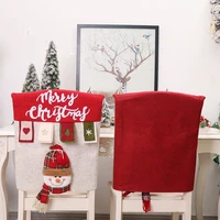 christmas chair back cover santa clause holiday party decor 3d dining kitchen chair covers christmas decoration